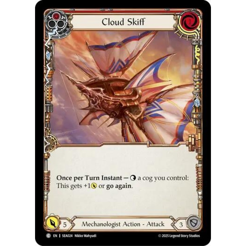 Cloud Skiff (Red) [SEA024] (High Seas)  Rainbow Foil