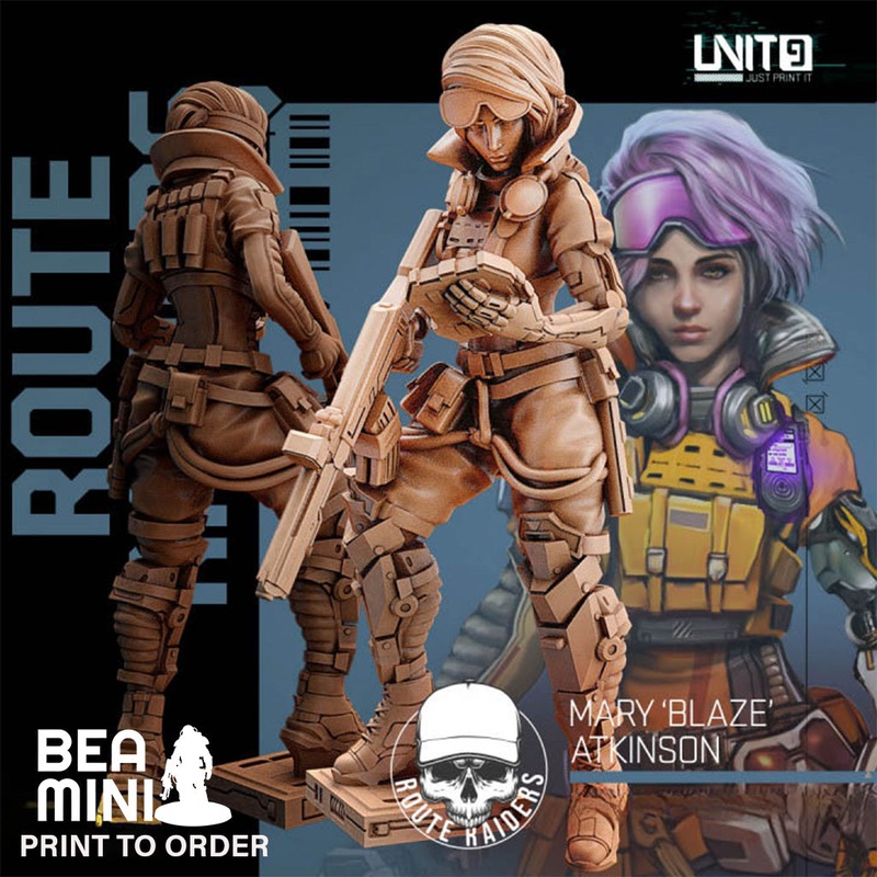 Mary ‘Blaze’ Atkinson | BeaMini Print to Order Miniatures