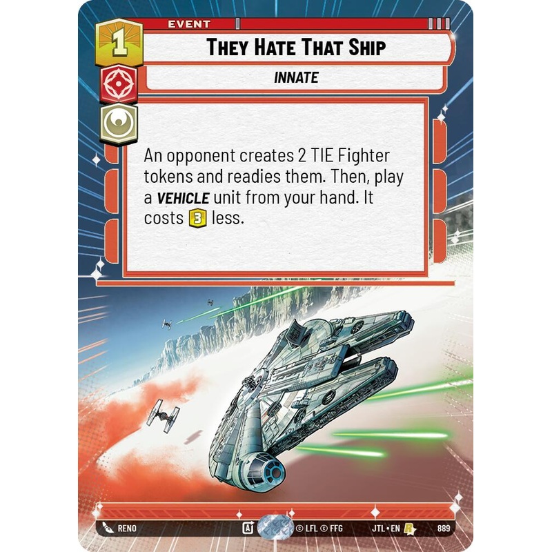 They Hate That Ship (889) (Hyperspace Foil) (889) [Jump to Lightspeed]