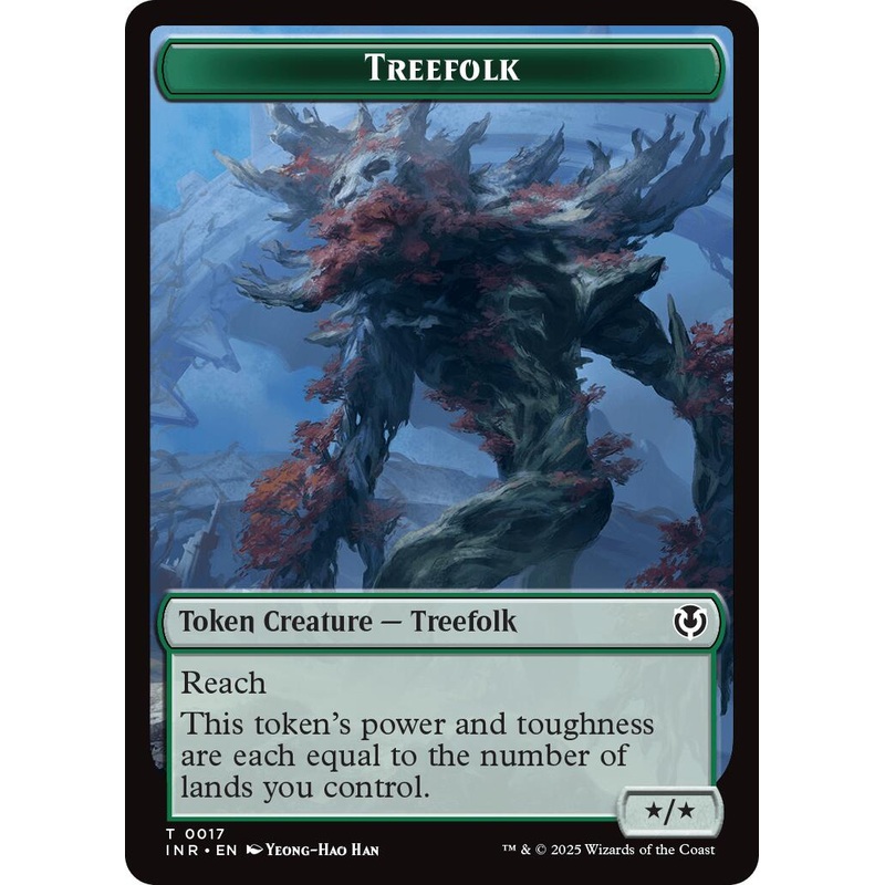 Treefolk // Emblem – Wrenn and Seven Double-Sided Token [Innistrad Remastered Tokens]