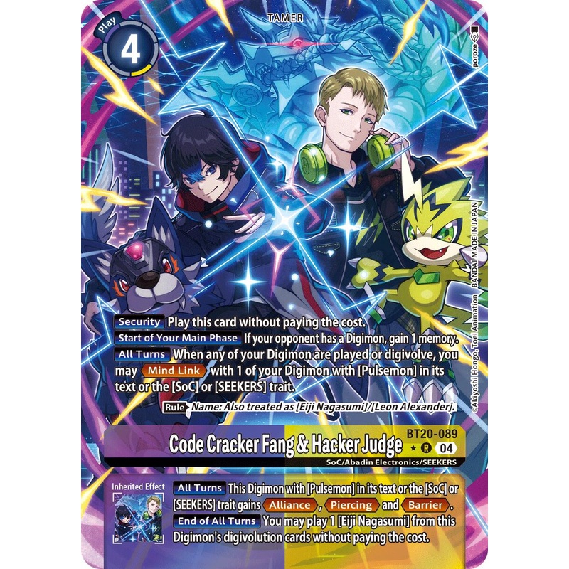 Code Cracker Fang & Hacker Judge [BT20-089] (Alternate Art) [Release Special Booster Ver.2.5]