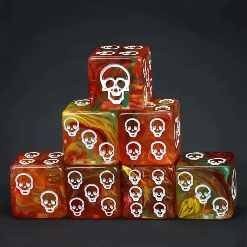 Prismatic Skulls D6 Dice (set of 10)