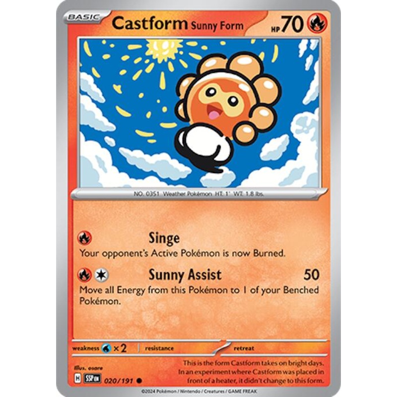 Castform Sunny Form (020/191) [Scarlet & Violet: Surging Sparks]