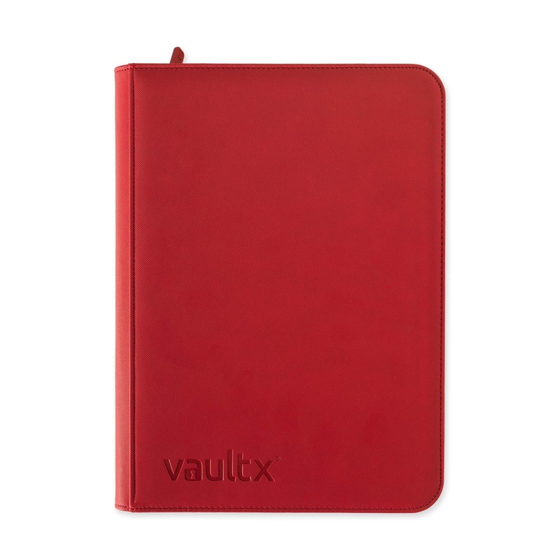 Vault X: 9-Pocket Exo-Tec Zip Binder – Fire Red