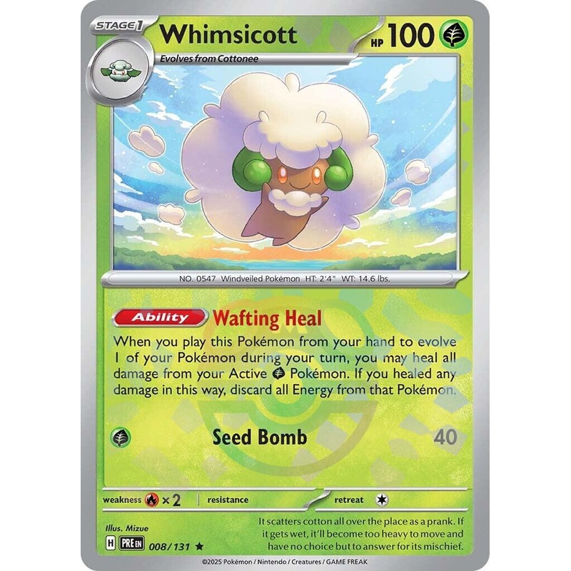 Whimsicott (008/131) (Master Ball Pattern) [Scarlet & Violet: Prismatic Evolutions]