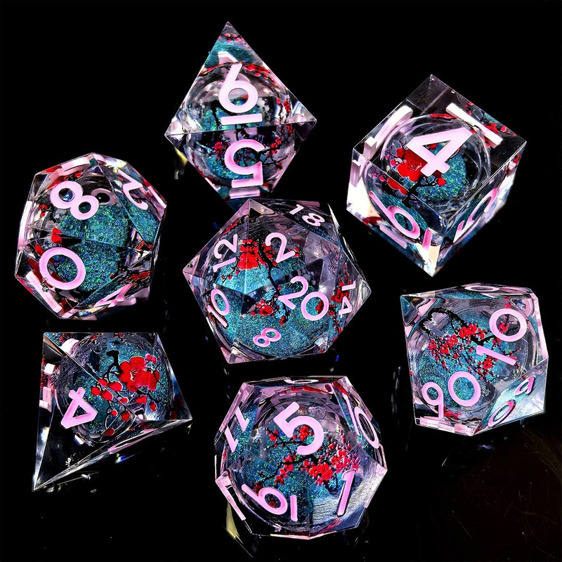 Sakura – Liquid Core Sharp Edge Dice Set