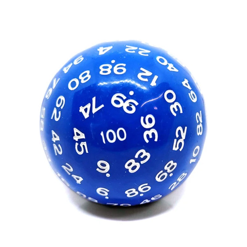 D100 (One Hundred Sided Dice) – Blue/White
