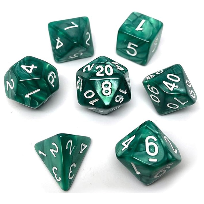 The Wild Hunt – 7 Piece Polyhedral Dice Set + Dice Bag