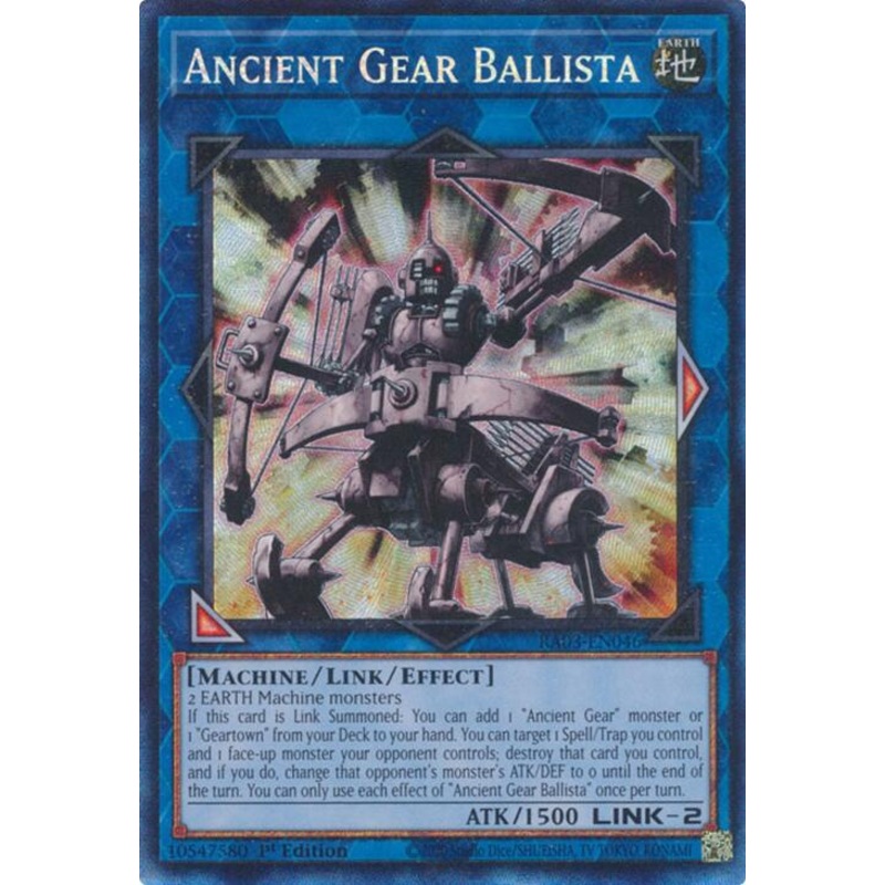 Ancient Gear Ballista (CR) [RA03-EN046] Prismatic Collector’s Rare