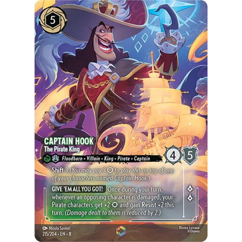 Captain Hook – The Pirate King (Enchanted) (215/204) [Reign of Jafar]