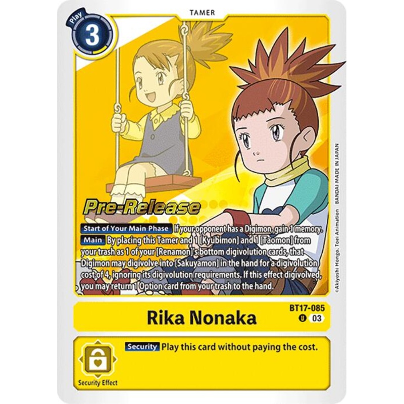 Rika Nonaka [BT17-085] [Secret Crisis Pre-Release Cards]