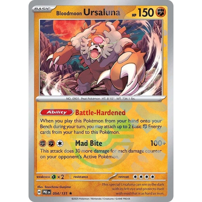 Bloodmoon Ursaluna (054/131) (Poke Ball Pattern) [Scarlet & Violet: Prismatic Evolutions]