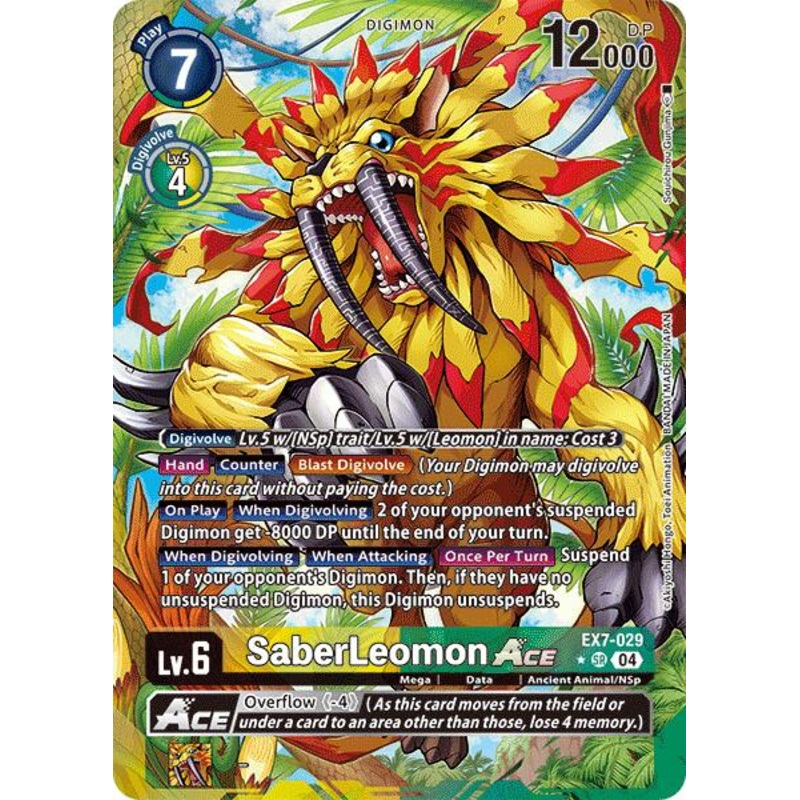 SaberLeomon ACE [EX7-029] (Alternate Art) [Digimon LIBERATOR]