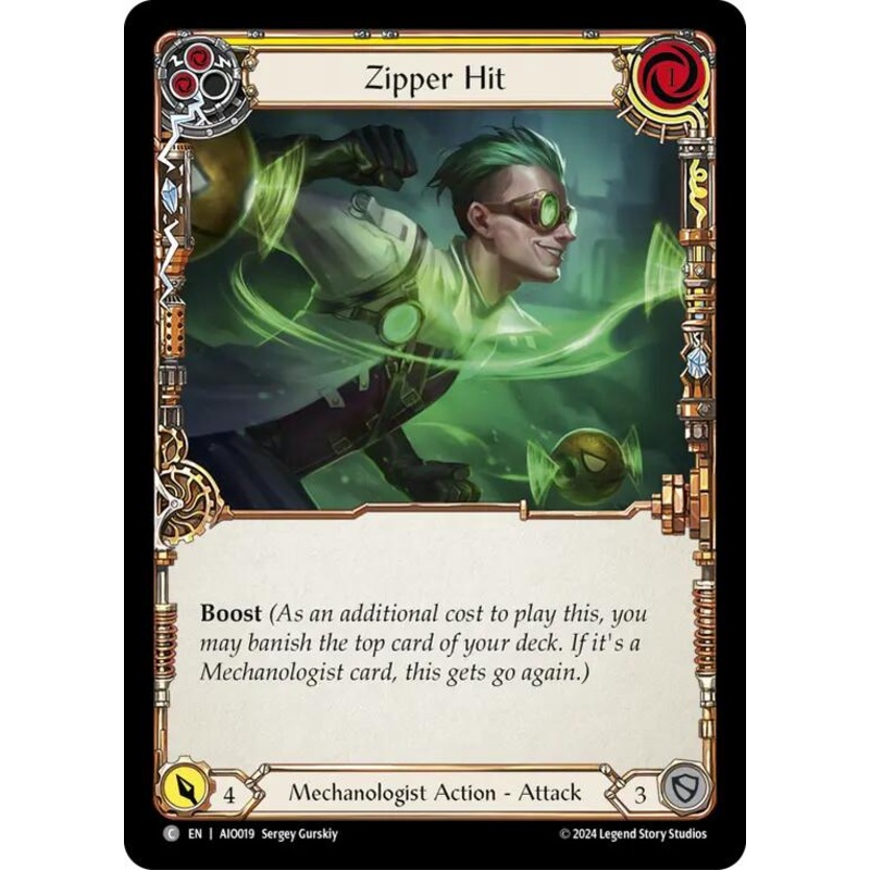 Zipper Hit (Yellow) [AIO019] (Armory Deck: Dash)