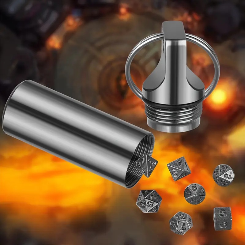 Grab & Go Dice! – 7 Piece Mini Metal Polyhedral Dice Set