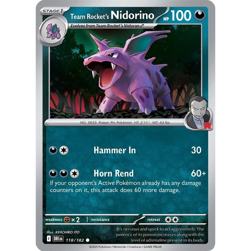 Team Rocket’s Nidorino (118/182) [Scarlet & Violet: Destined Rivals]
