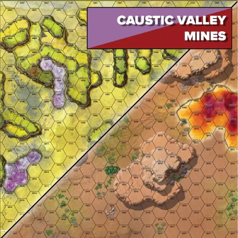 BattleTech – Alien Worlds: Caustic Valley / Mines Battlemat