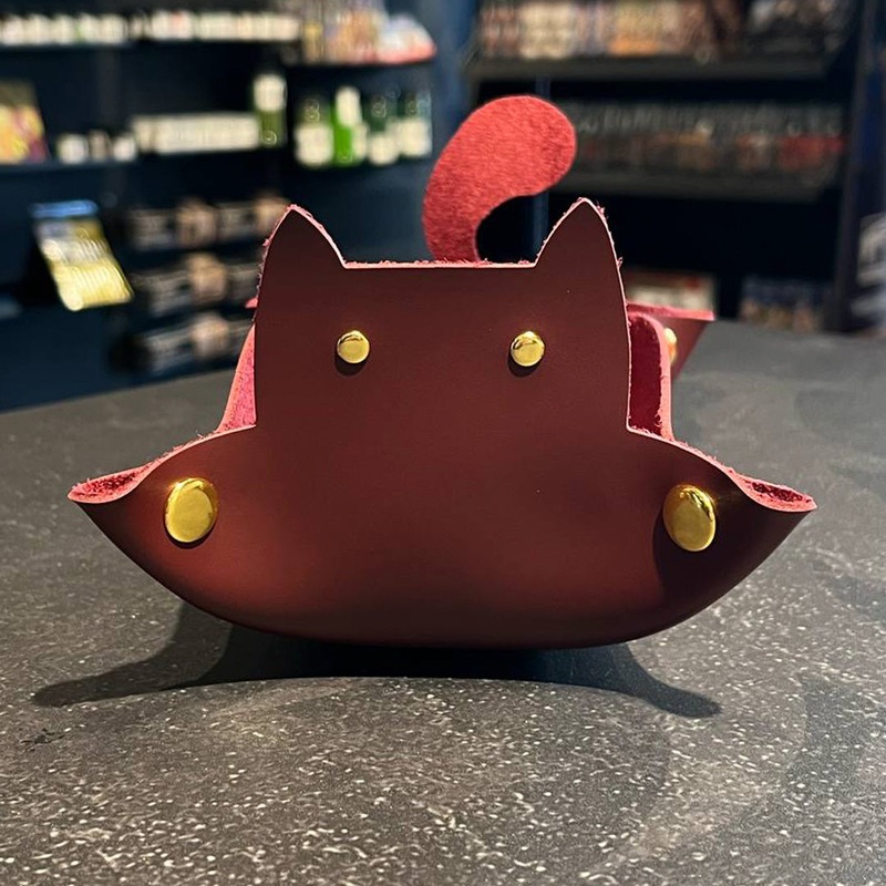 Cat Dice Tray – Burgundy