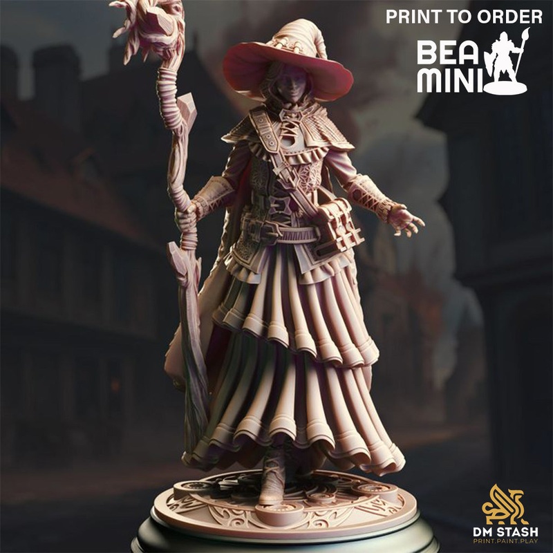 Alia of Ardris – Human Wizard | BeaMini Print to Order Miniatures