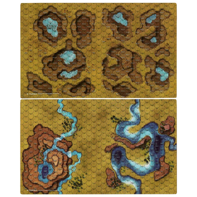 BattleTech – Savannah: Sinkholes/Mountain Lake Battlemat