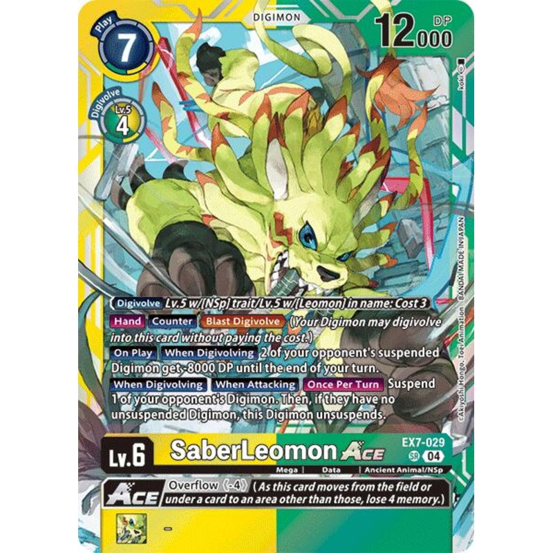 SaberLeomon ACE [EX7-029] [Digimon LIBERATOR]