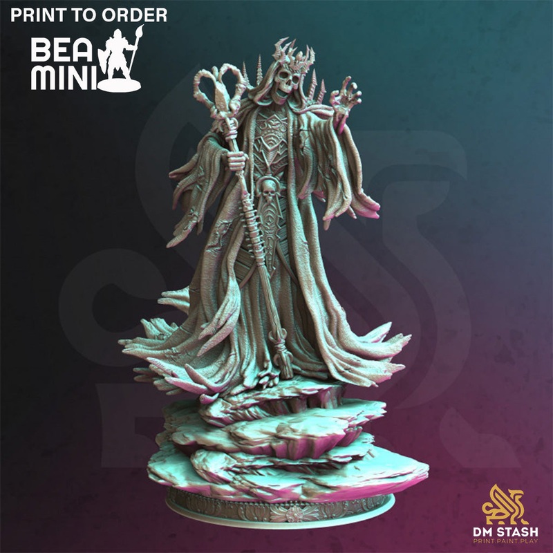 Ancient Lich – Kelathar the Immortal | BeaMini Print to Order Miniatures