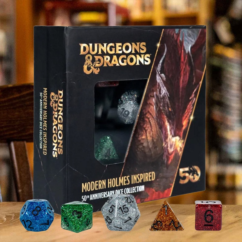Dungeons & Dragons 50th Anniversary Modern Holmes Inspired Dice Set