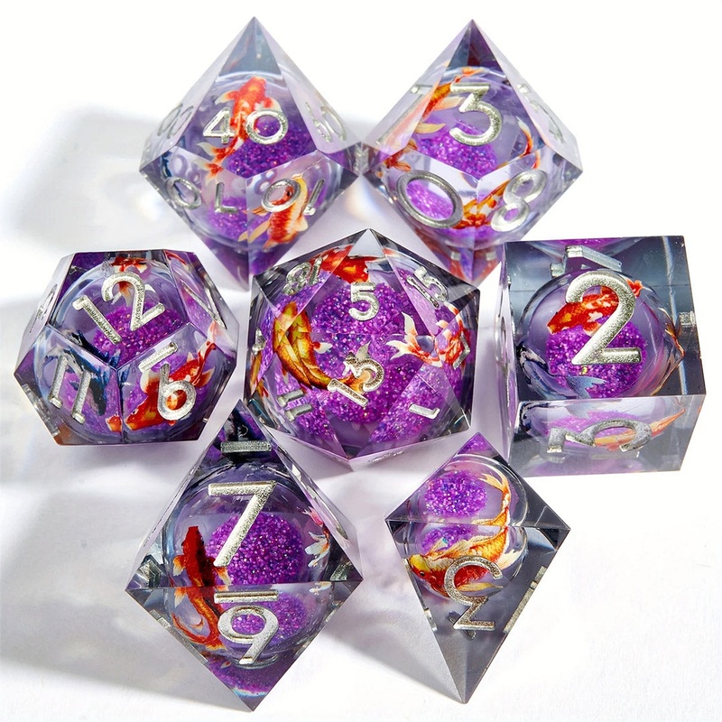Ike No Koi – Liquid Core Sharp Edge Dice Set