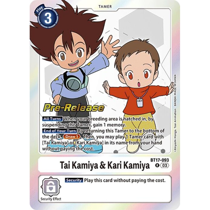 Tai Kamiya & Kari Kamiya [BT17-093] [Secret Crisis Pre-Release Cards]