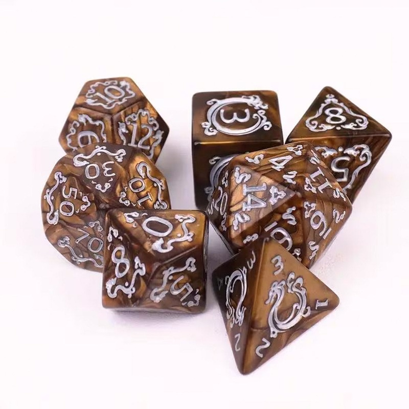 Nessie – 7 Piece Polyhedral Dice Set + Dice Bag