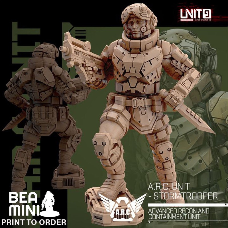 A.R.C. Unit – Stormtrooper 5 | BeaMini Print to Order Miniatures