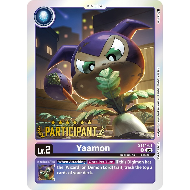 Yaamon [ST14-01] (Digimon 3-On-3 November 2023 Participation) [Starter Deck: Beelzemon Advanced Deck Set]