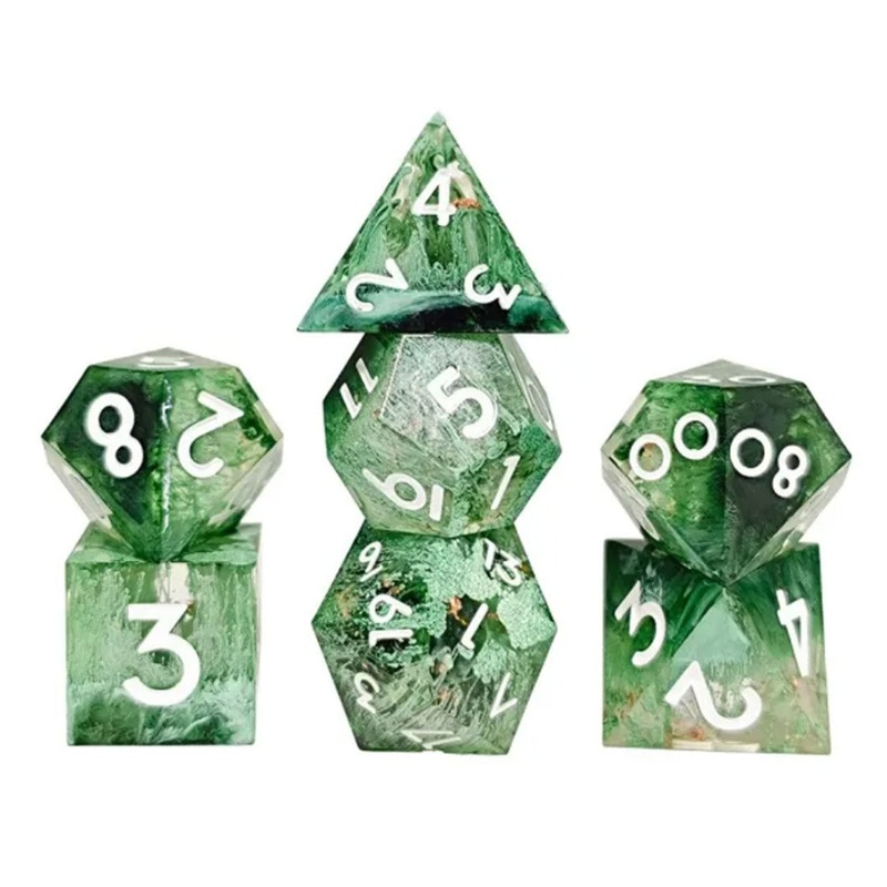 Blessing of the Bayou – Handcrafted Sharp Edge Dice Set & Dice Case