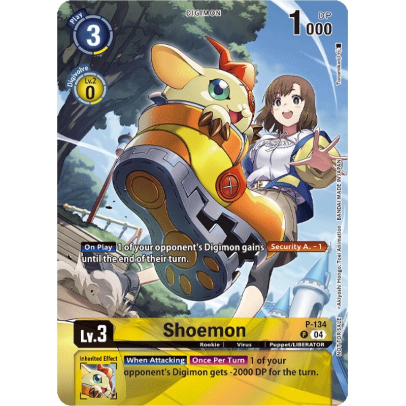 Shoemon [P-134] (Digimon Liberator Promotion) (Textured) [Promotional Cards]