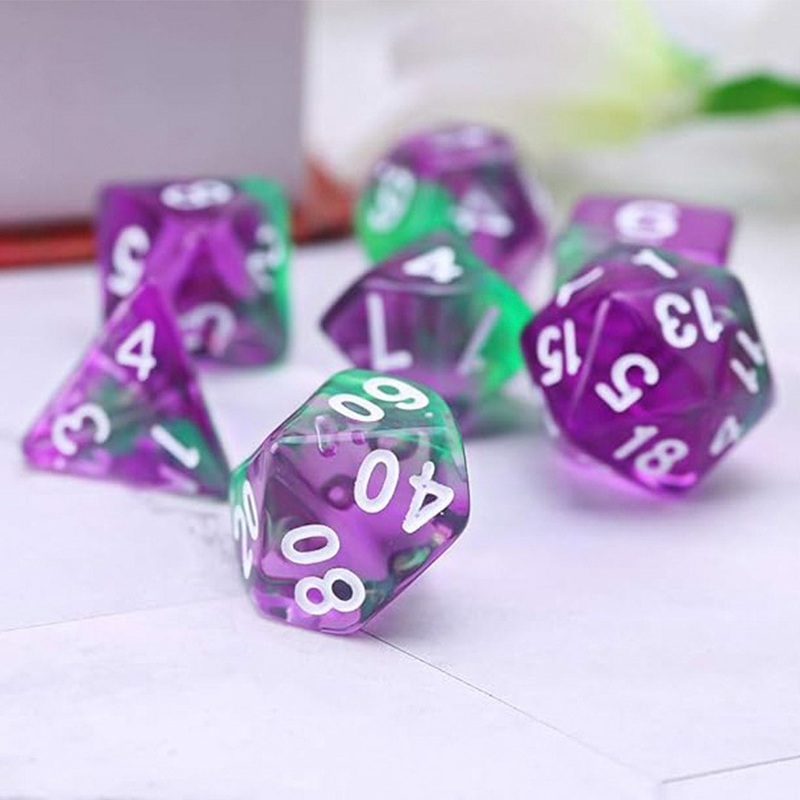 Poison Ivy – 7 Piece Polyhedral Dice Set + Dice Bag