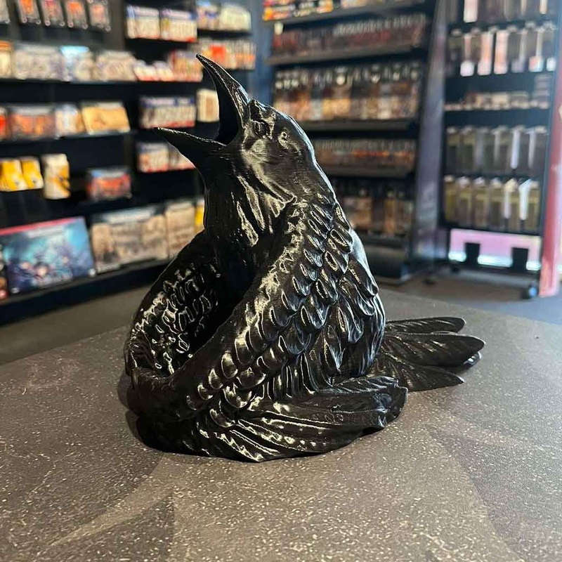 3D Printed Dice Tower – Raven (Black)