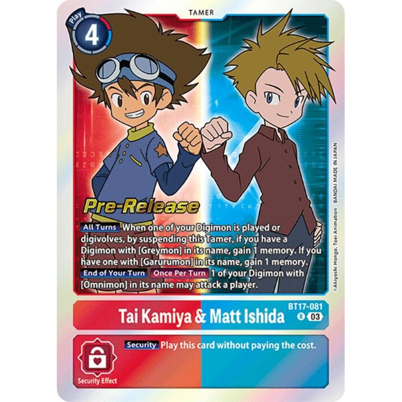 Tai Kamiya & Matt Ishida [BT17-081] [Secret Crisis Pre-Release Cards]