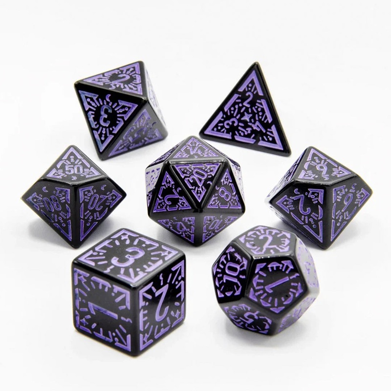 Twilight Curse – 7 Piece Polyhedral Dice Set + Dice Bag